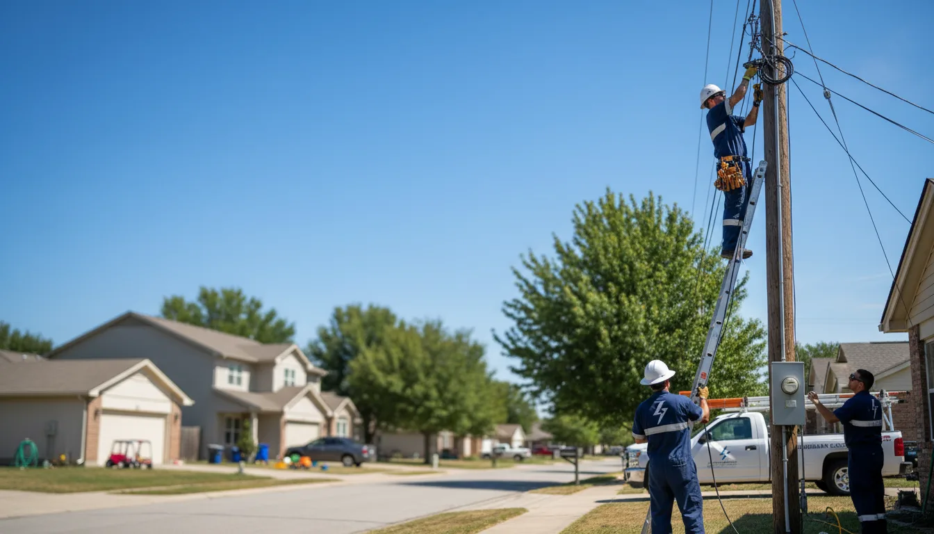 Residential electrician providing installation services in New Baden, IL